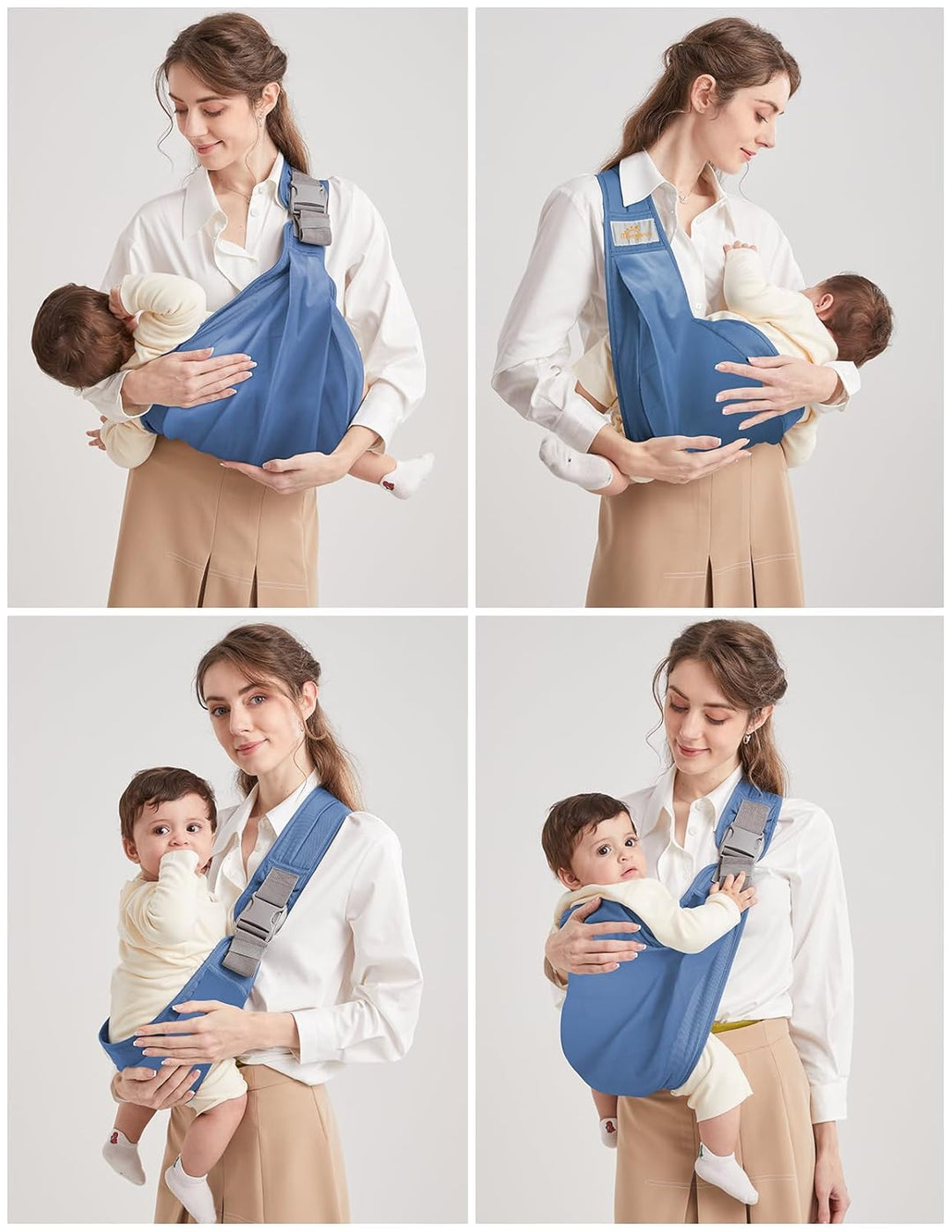 Tragetuch Baby, Mumgaroo Babytrage Neugeborene ab Geburt, On the Go Multifunktionale, für Babys von