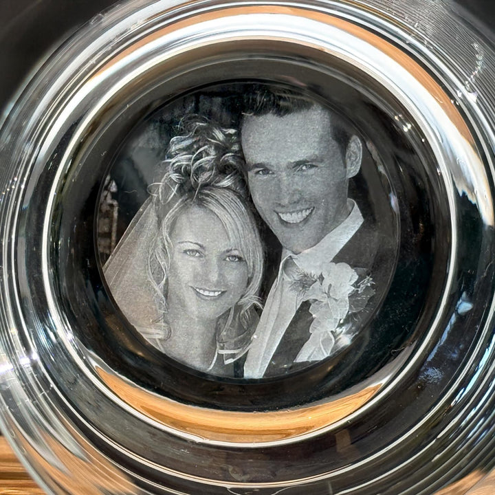 contento | Whisky-Glas Set personalisiert – Fotogravur im Glasboden – eigenes Bild in Glas (Boden) g