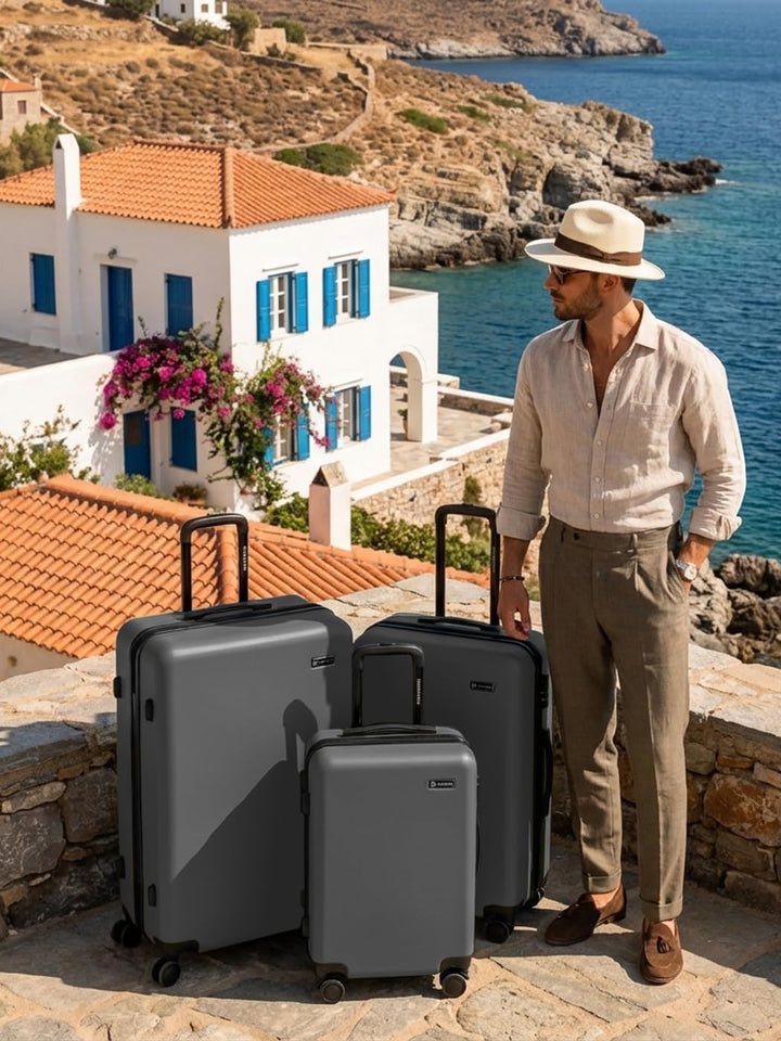 Smartbox Hartschalen Koffer-Set 3-teilig für Damen & Herren | leichte & stabile Reise-Trolleys aus h