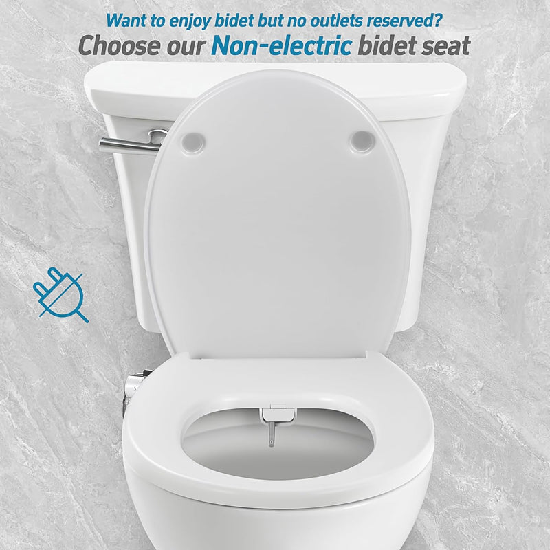 SAMODRA Bidet Toilettensitz - Dusch WC Aufsatz Bidet Japanische Toilette - WC Sitz mit Absenkautomat