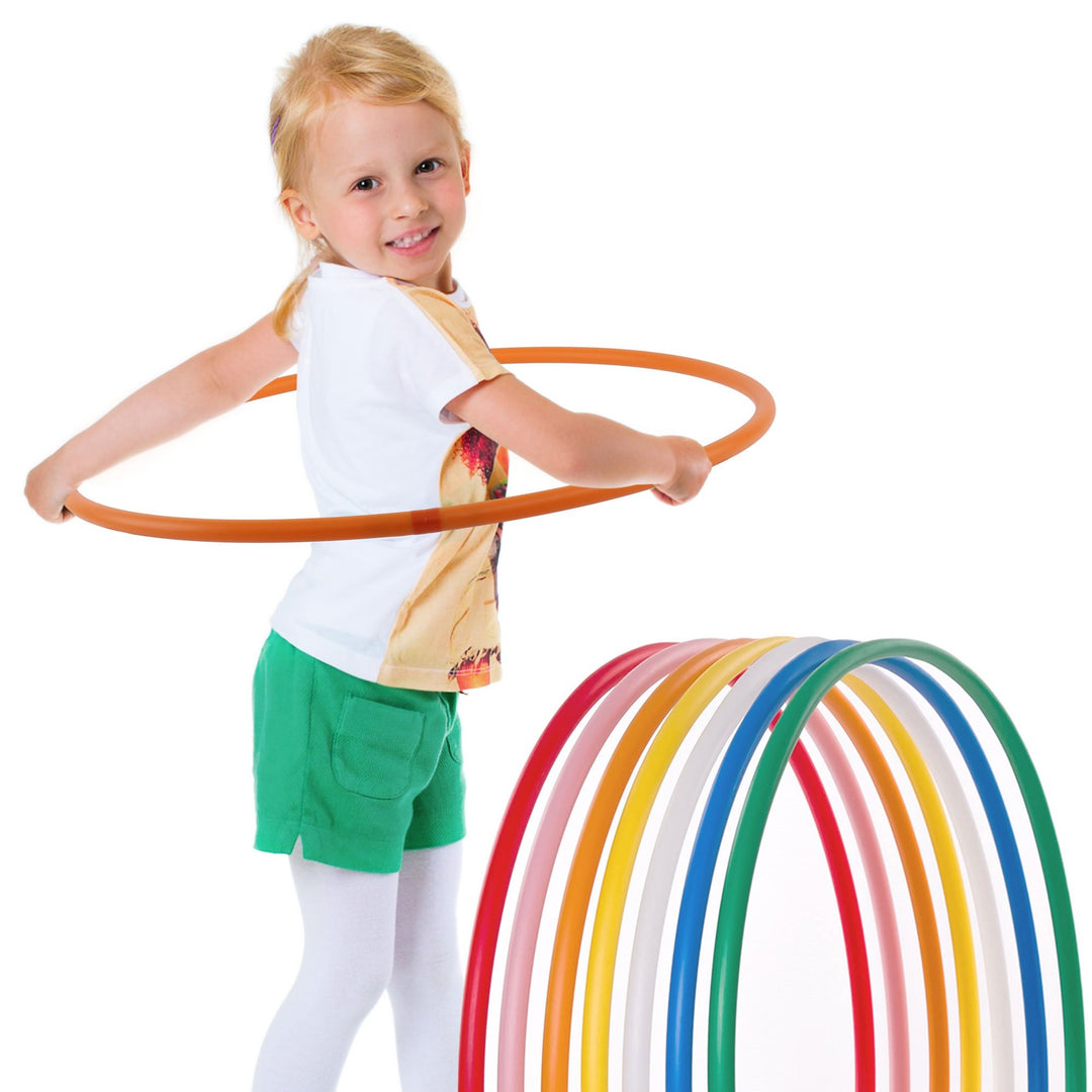 HOOPOMANIA Kinder Hula Hoop Reifen einfarbig [Ø60cm - Ø80cm] Hula Hoop für Kinder bunt Orange Ø65cm,