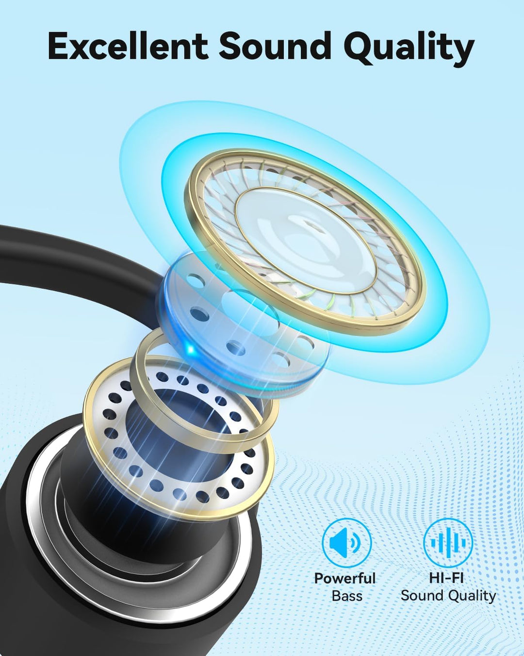 MONODEAL Knochenschall Kopfhörer Bluetooth 5.3 Open-Ear Kopfhörer, Typ-C Ladeanschluss, IPX6 wasserd