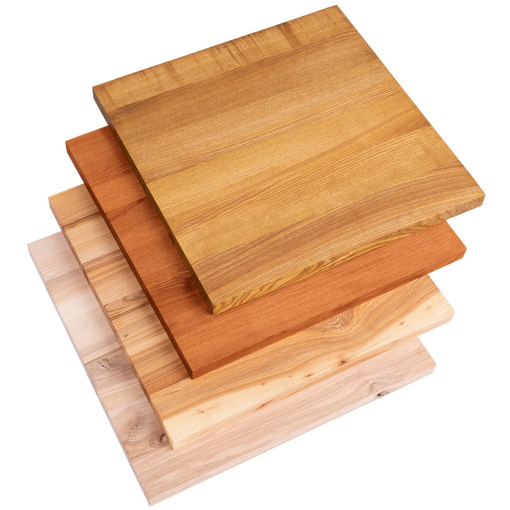 LAMO Manufaktur Tischplatte Massivholz für Couchtisch Nachttisch Beistelltisch 60x40 cm, Rustikal, L