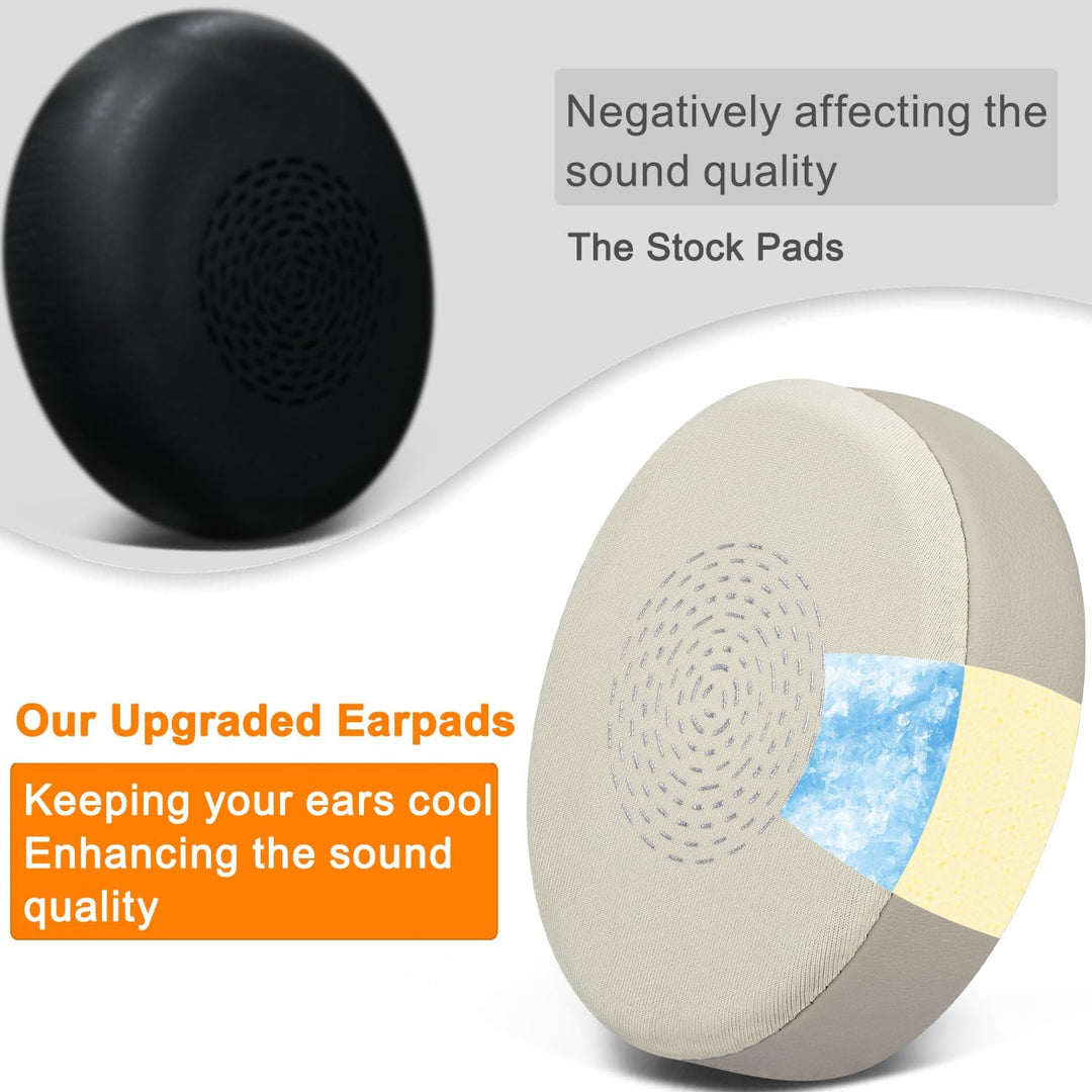 SOULWIT Kühlgel Ersatzpolster Ersatz Ohrpolster für Jabra Evolve2 75 PC Wireless Headset (passen Nic