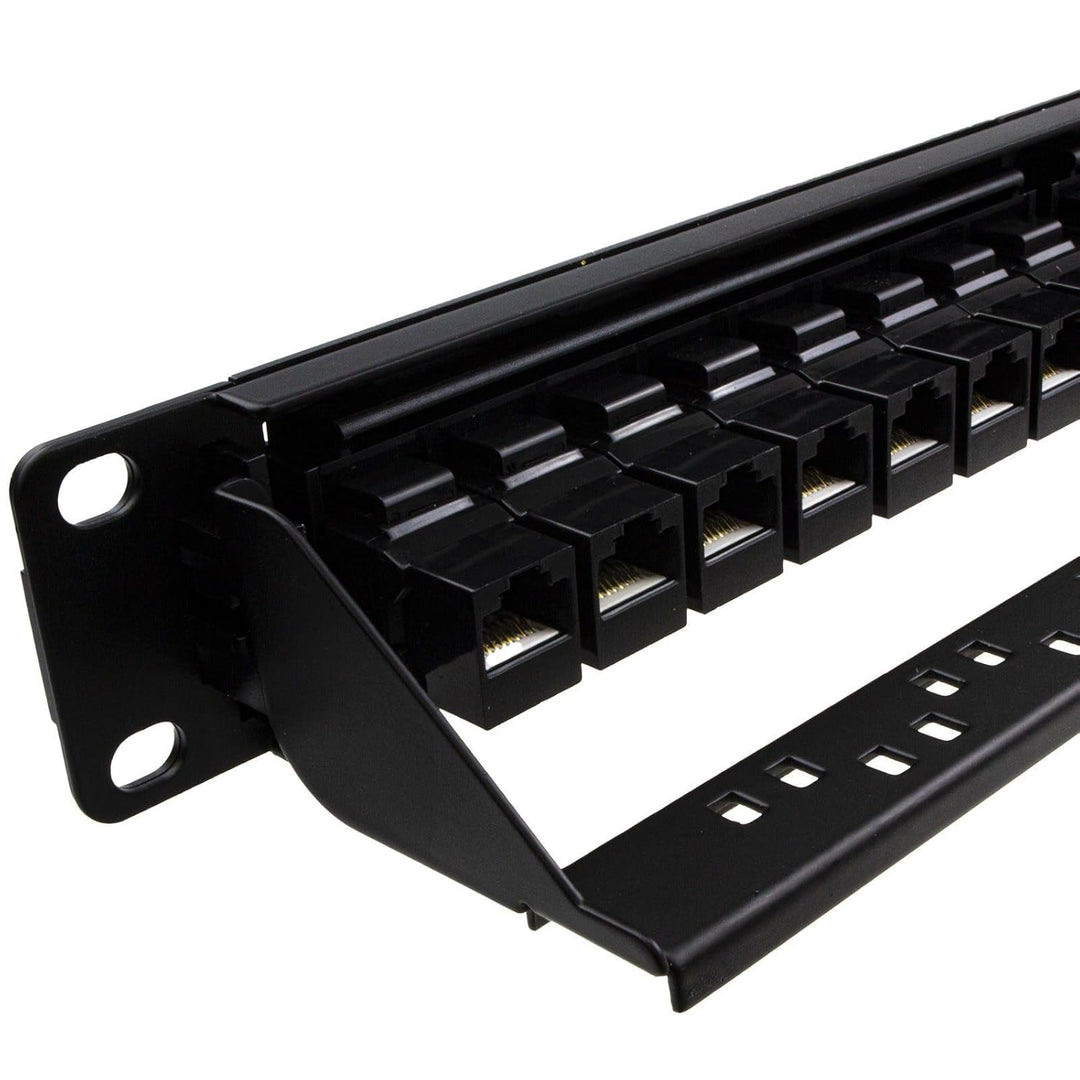kenable 24 Port RJ45 CAT5e Bei Leine Pass Durch Kupplung 19 inch Patchkabel Panel [Cat5E], Cat5E