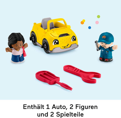 FISHER-PRICE Little People Lern-Garage - Interaktives Autogaragen-Spielset mit Lichtern, Musik und S