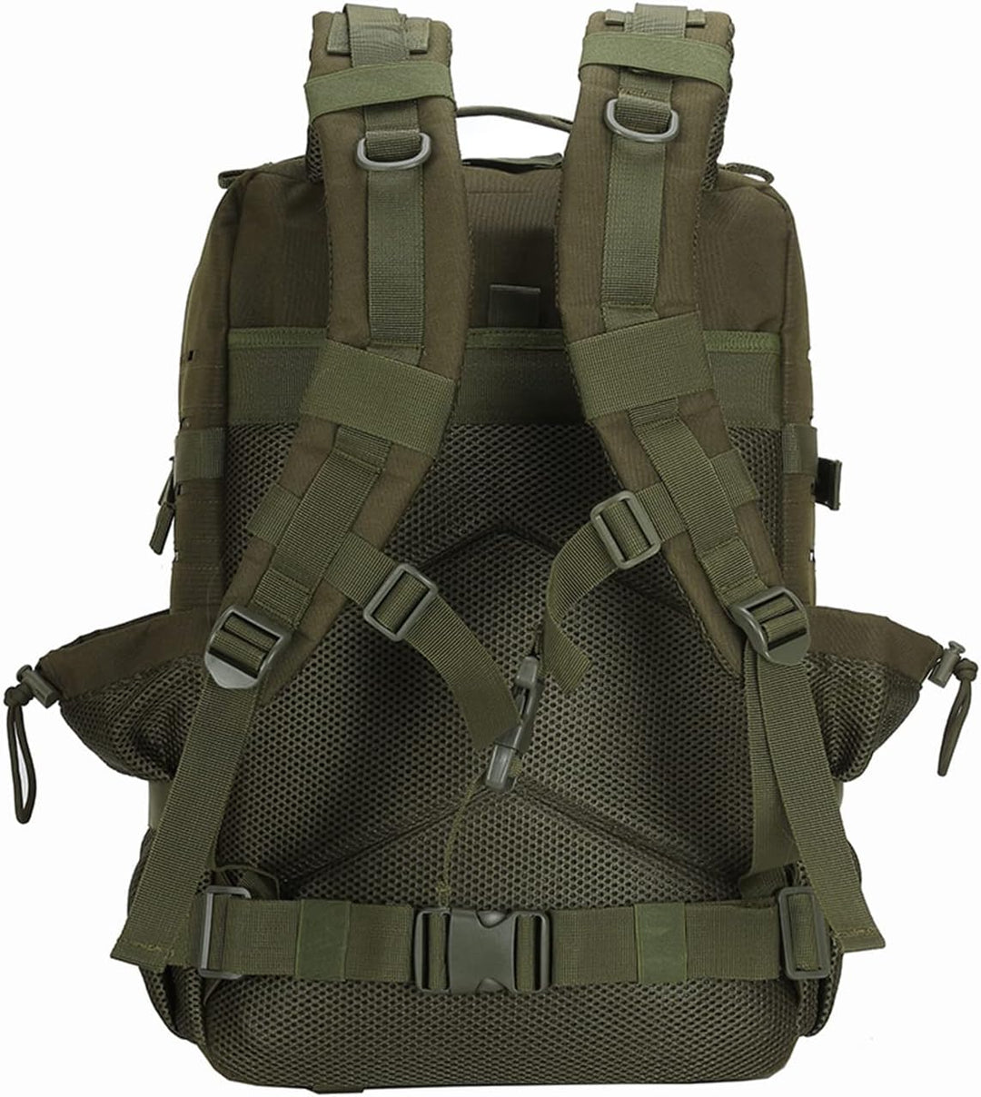 FALKENSTEJN Rucksack für Freizeit Outdooraktivitäten Schule Arbeit Multifunktionsrucksack Army 45l 4