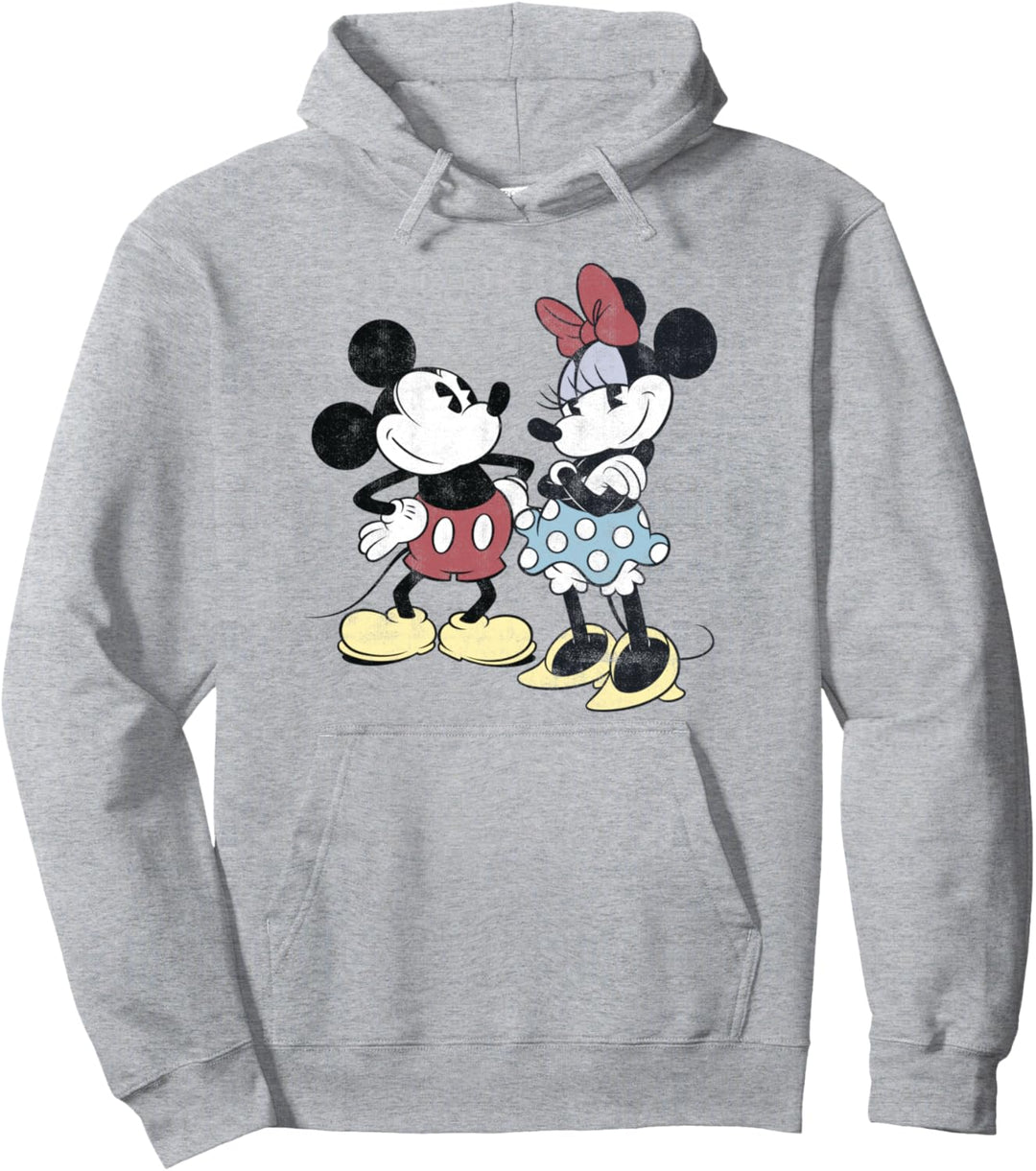 Disney Mickey And Friends Mickey And Minnie Retro Portrait Pullover Hoodie