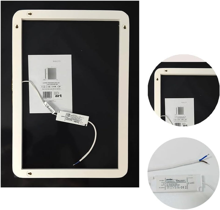BD ART - Wandspiegel - Badspiegel - Spiegel Gross - Mirror - Ganzkörperspiegel - mit LED Beleuchtung