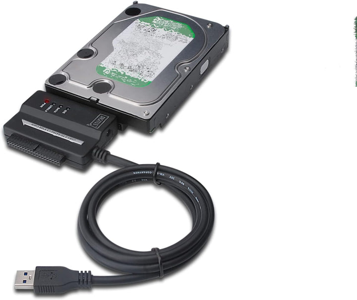 DIGITUS Festplatten-Adapterkabel - USB 3.0 zu SATA2/IDE Konverter - für 2,5/3,5" SSDs/HDDs - 5 Gbit/