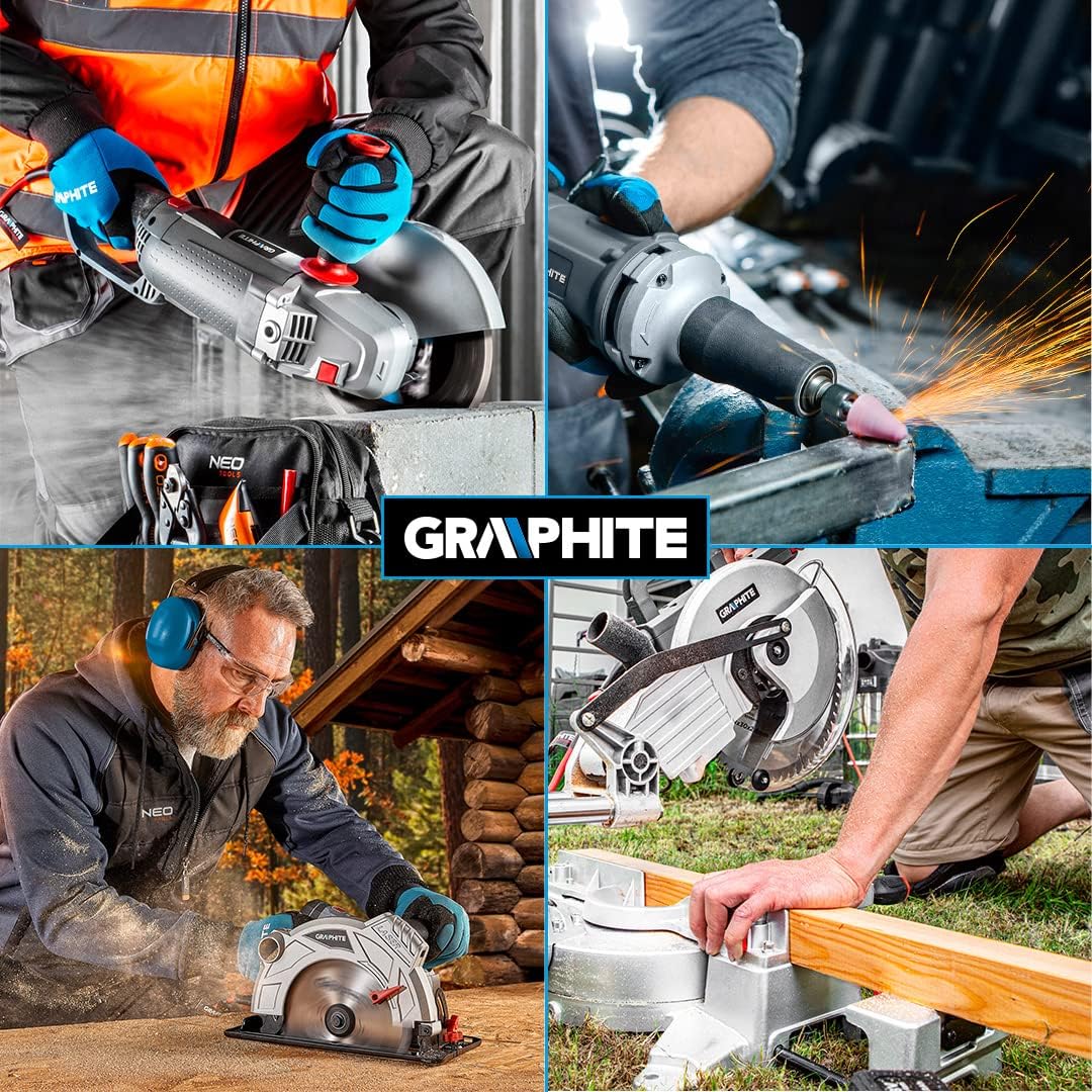 GRAPHITE Bandschleifer 800W, 75x457mm Endlosband, Zusatzhandgriff, Winkelverstellung, Feststellschal