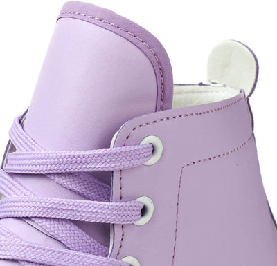 XUDREZ Unisex-Rollschuhe aus PU-Leder mit 4 Rädern, glänzend, für Anfänger, Outdoor, Indoor Purple 4