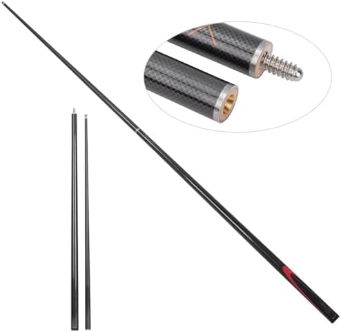 Vbestlife 9MM Carbon Langlebig Professionelle Billard Queues Kleiner Kopf Pool Queues Billard Stick