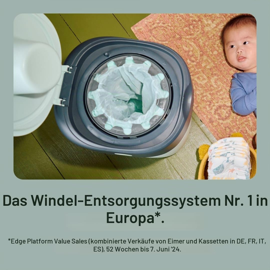 Tommee Tippee Windeleimer Twist &amp; Click Sangenic Tec, Geruchsdichtes Windelentsorgungssystem, Inklus