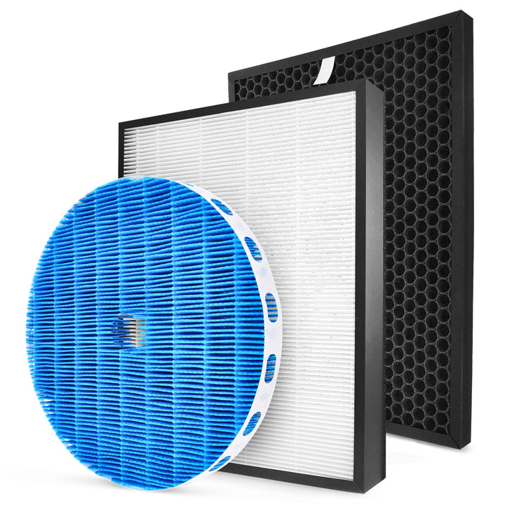 FILTERLUX® 3 PACK 1X HEPA FILTER 1XAKTIVKOHLEFILTE 1XLUFTBEFEUCHTER FILTER FÜR P.HILIPS AC2729 | Zub