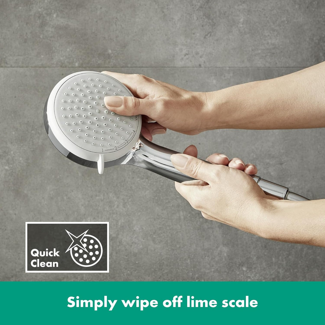 hansgrohe Duschkopf Croma 100 (Regendusche, 4 Strahlarten), chrom 4 Strahlarten Single