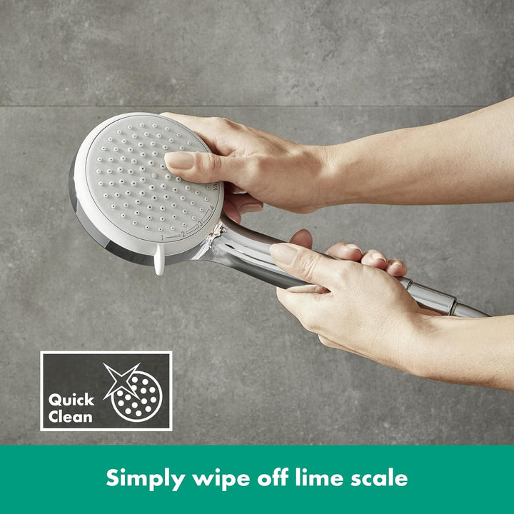 hansgrohe Duschkopf Croma 100 (Regendusche, 4 Strahlarten), chrom 4 Strahlarten Single