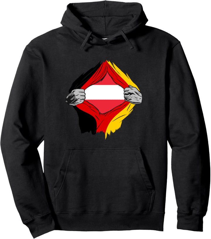 Deutschland Flagge und Österreich Pullover Hoodie