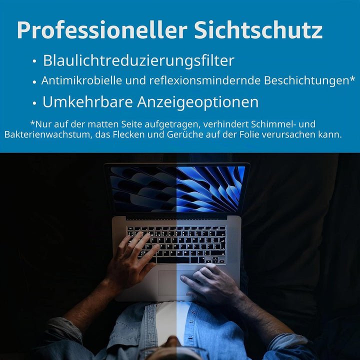 Kensington MagPro Elite Magnetische Sichtschutzfolie für MacBook Air 15" (M2, 2023), abnehmbare Blic