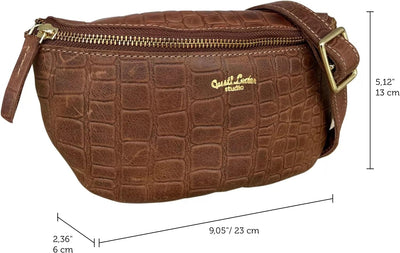 Gusti Gürteltasche Leder - Annabelle Damen und Herren Gürteltasche Bauchtasche Handtasche Ledertasch