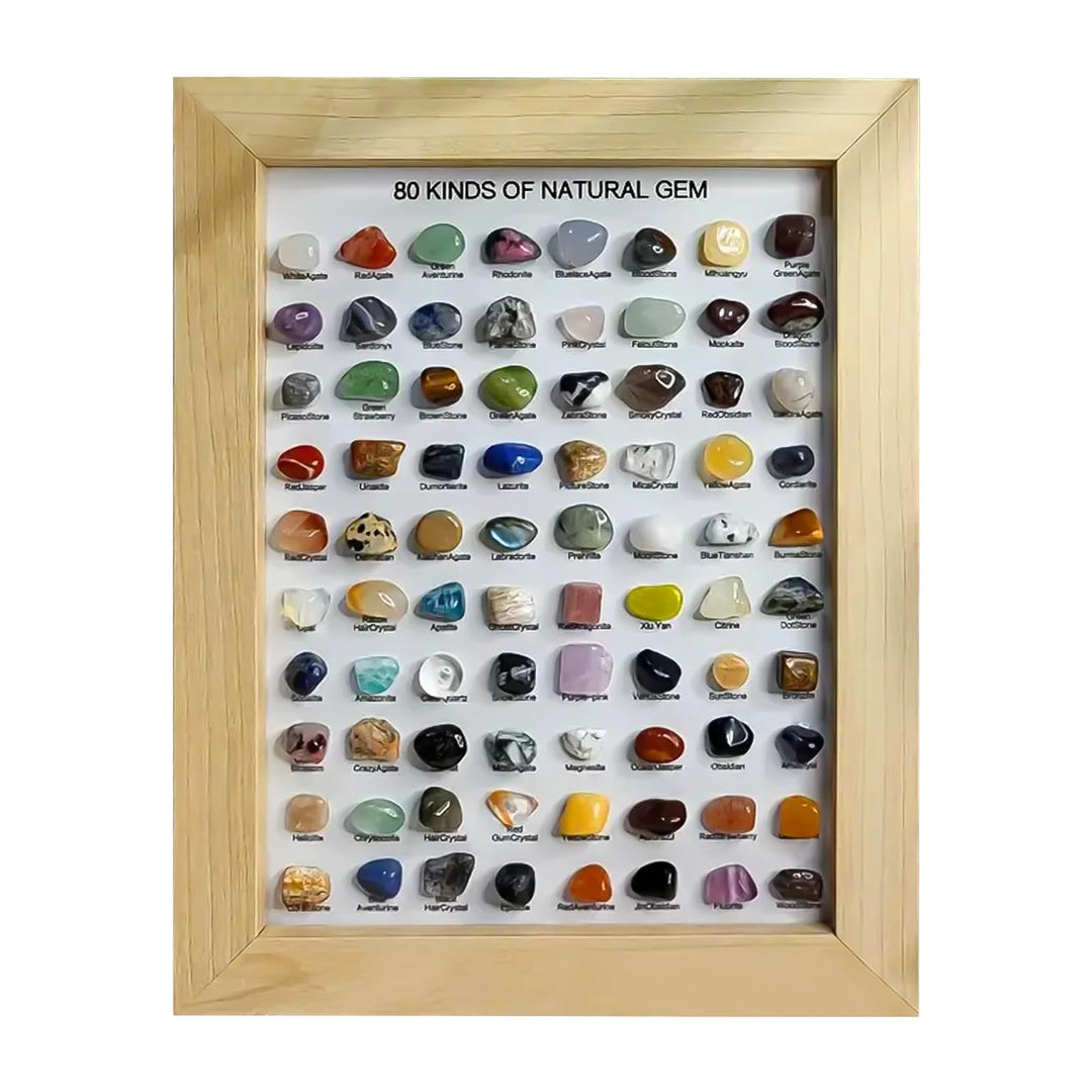 Edelsteine Set, 80/100 Mineralien Edelsteinen, Natürliche Kristalle Edelstein Sammeln, Edelsteinsamm