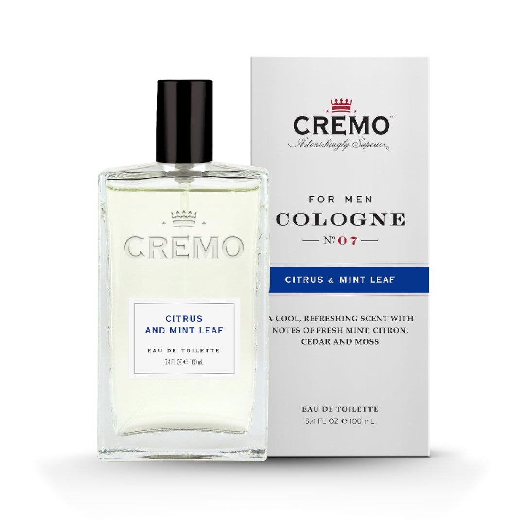 CREMO Eau de Toilette for Men 100ml Citrus & Mint Leaf - Fresh fragrance - Geschenk für Männer Frisc