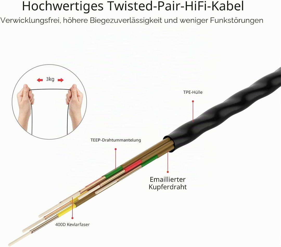 SoundMAGIC E10C High Fidelity Kopfhörer Smartphone Earbuds In Ear Noise Reduction Ohrhörer mit Mikro