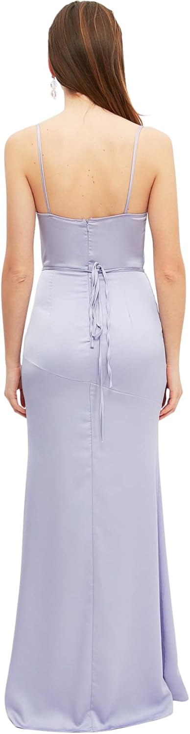 TRENDYOL Damen Women Maxi Shift Regular Fit Woven Evening Dress Damen Maxi Shift Normal geschnittene