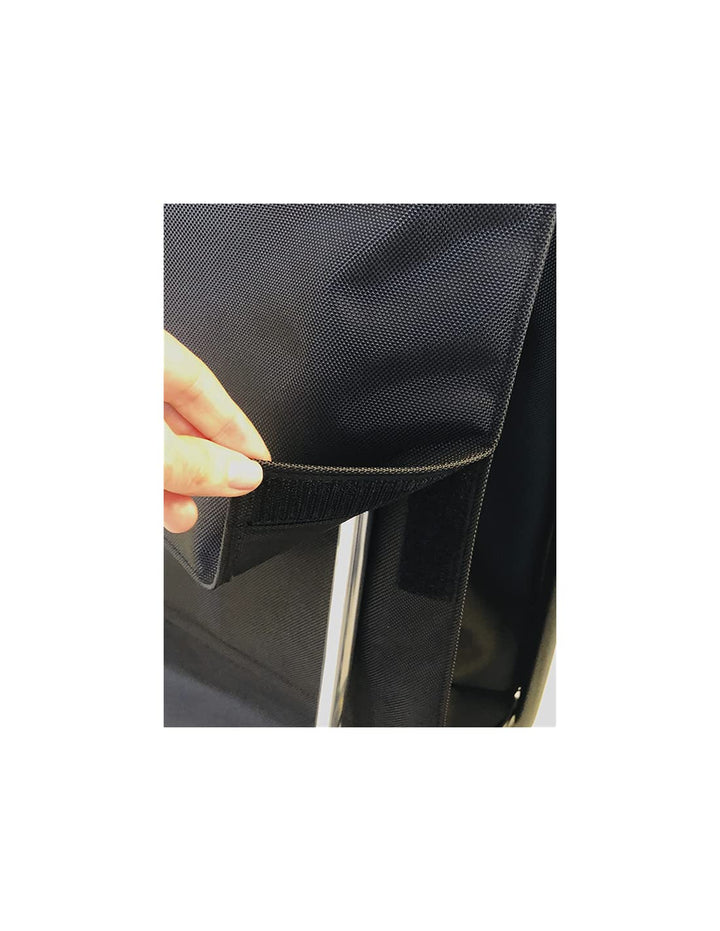 Einkaufstrolley Rolser COM MF Black Tube 2 grosse Räder - Schwarz, Schwarz