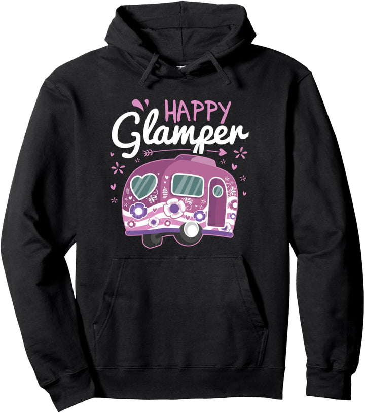 Glückliches Glamper Caravan Camping Glamping Gear Geschenk Pullover Hoodie