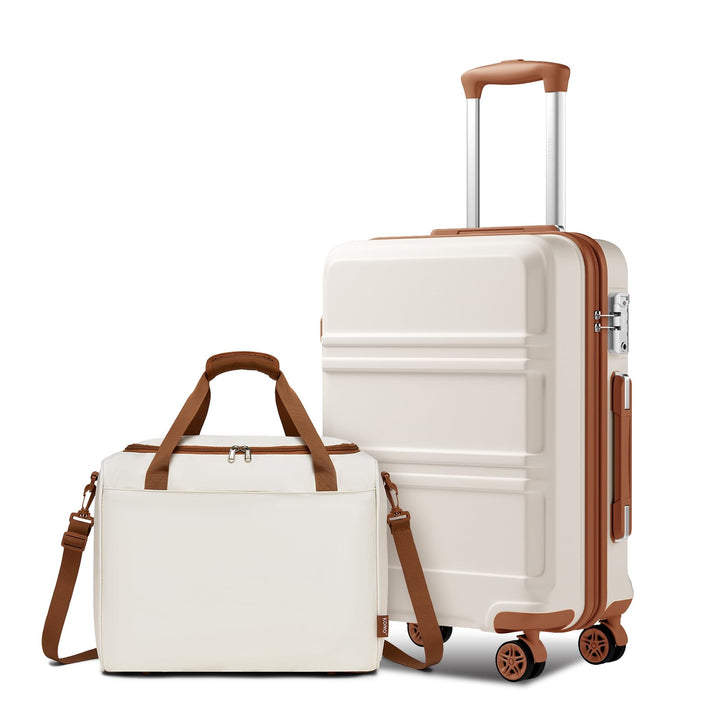 KONO 55cm Handgepäck-Koffer Trolley Set 2 Teilig Gepäcksets, Kleiner Koffer mit Rollen Handgepäck Se