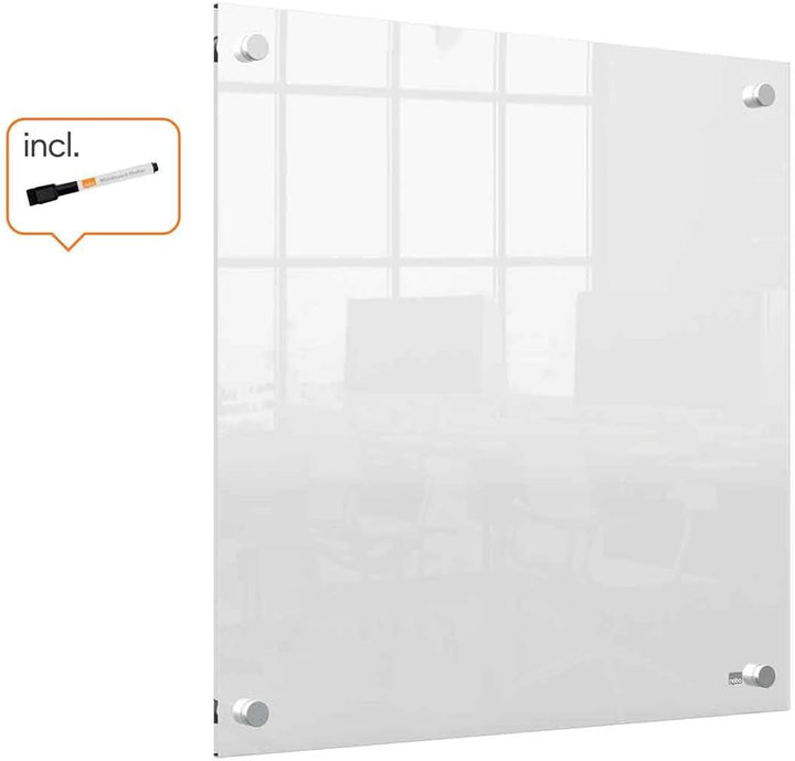 Nobo Mini-Whiteboard für die Wandmontage, Modernes Memo-Board, Trocken Abwischbares Acrylglas, Rahme