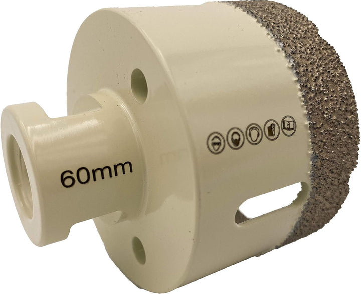 Dr. Diamond Premium Fliesenbohrer Fliese Feinsteinzeug 60 mm x M14 für Winkelschleifer (60 mm), 60 m