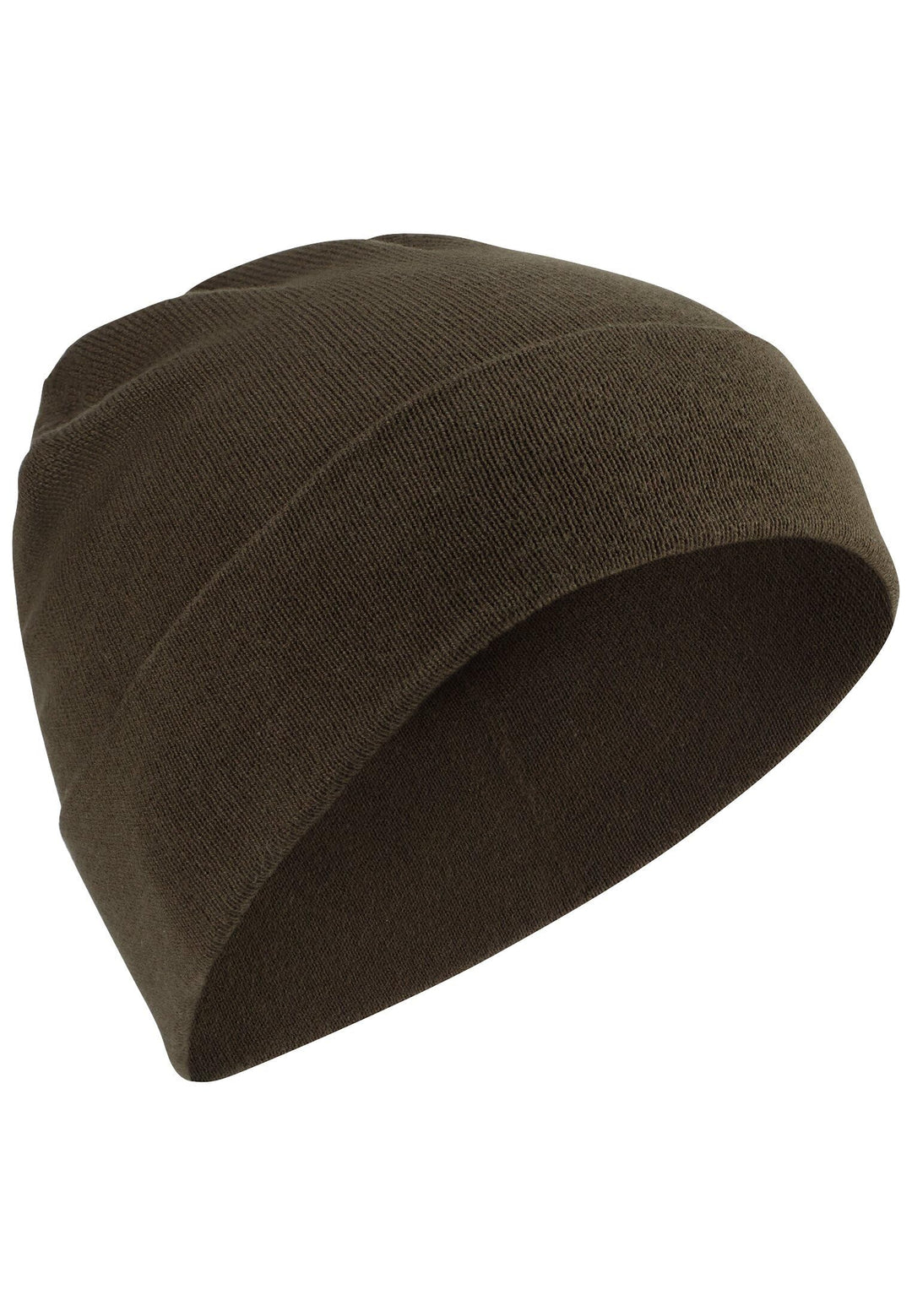 camel active Damen Strickmütze aus reiner Baumwolle Einheitsgrösse Dunkel khaki, Einheitsgrösse Dunk