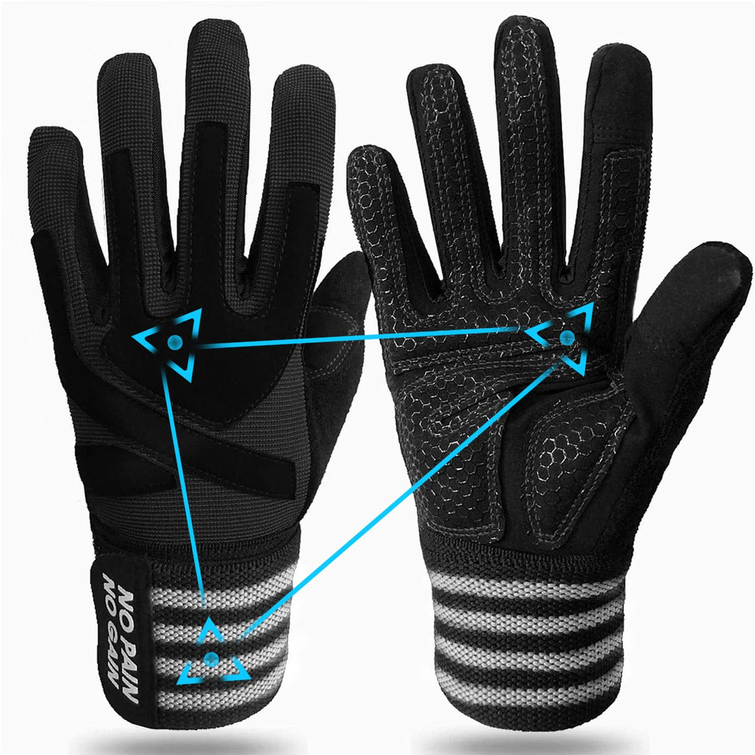 FINGER TEN Fitness Handschuhe Handgelenkschutz Trainingshandschuhe Herren Kraftsport Fitnesshandschu