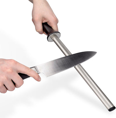 Navaris Diamant-Wetzstahl Wetzstab oval - 31 cm Langer Schleifstab - Messerschleifer für versch. Mes