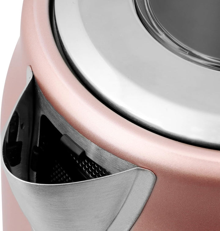 Fakir Adell - Wasserkocher im modernen Design aus Edelstahl 1,7 Liter mit Kontrollanzeige | 2200Watt