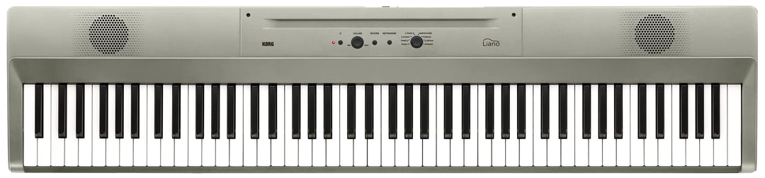Korg – Liano L1 – Tragbares Digitalpiano mit Hochwertiger Soft-Touch-Tastatur – Silbermetallic Silve