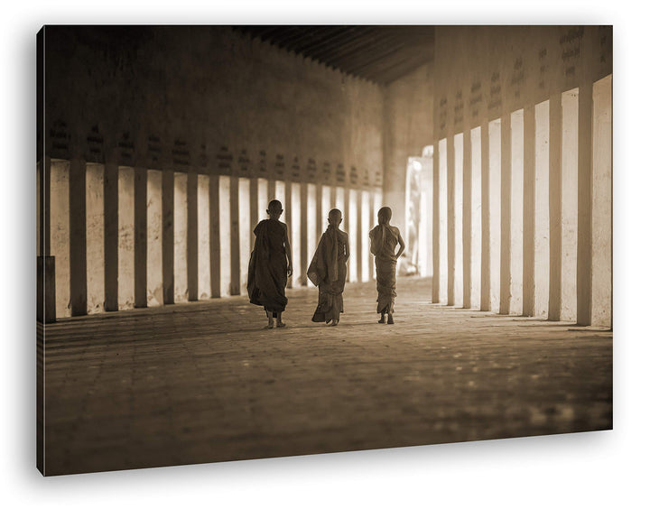 deyoli junge, buddhistische Mönche Format: 60x40 Effekt: Sepia als Leinwand, Motiv fertig gerahmt au