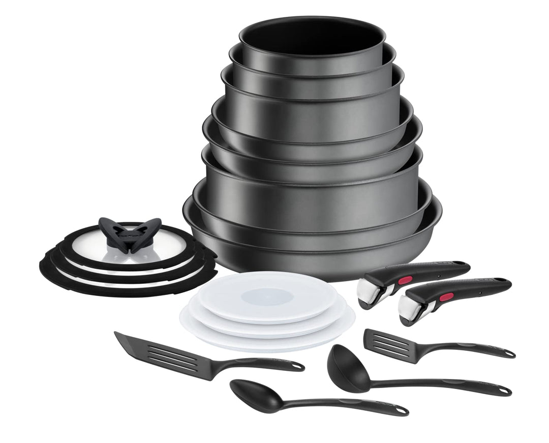Tefal Ingenio L7619402 Kochgeschirr, 20p, Pfannen, Töpfe, Induktion, widerstandsfähige Antihaftbesch