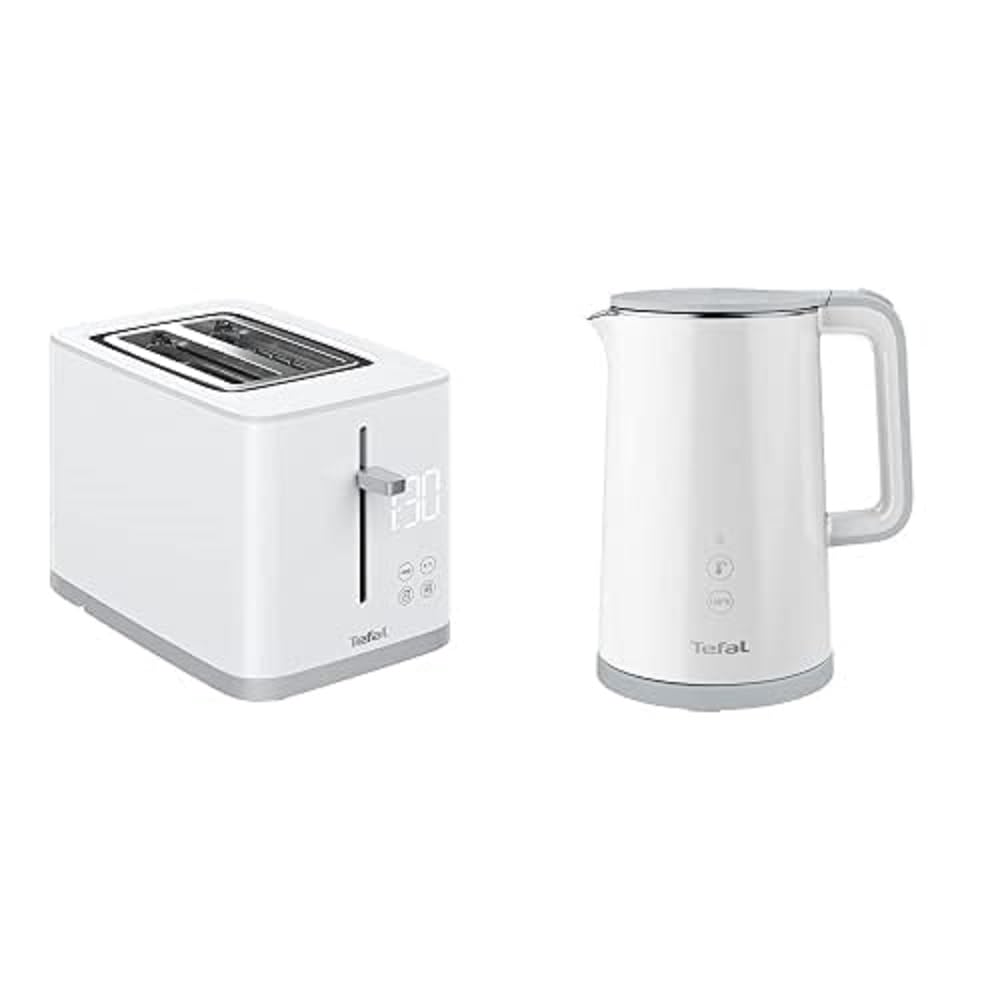 Tefal Sense Frühstücks-Set | Toaster mit Countdown-Funktion | Wasserkocher mit 5 Temperaturstufen |