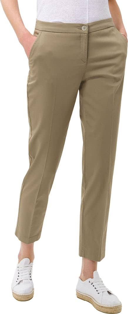 BRAX Damen Style Maron verkürzte Form sportlich-Elegante City Hose, Vintage Khaki