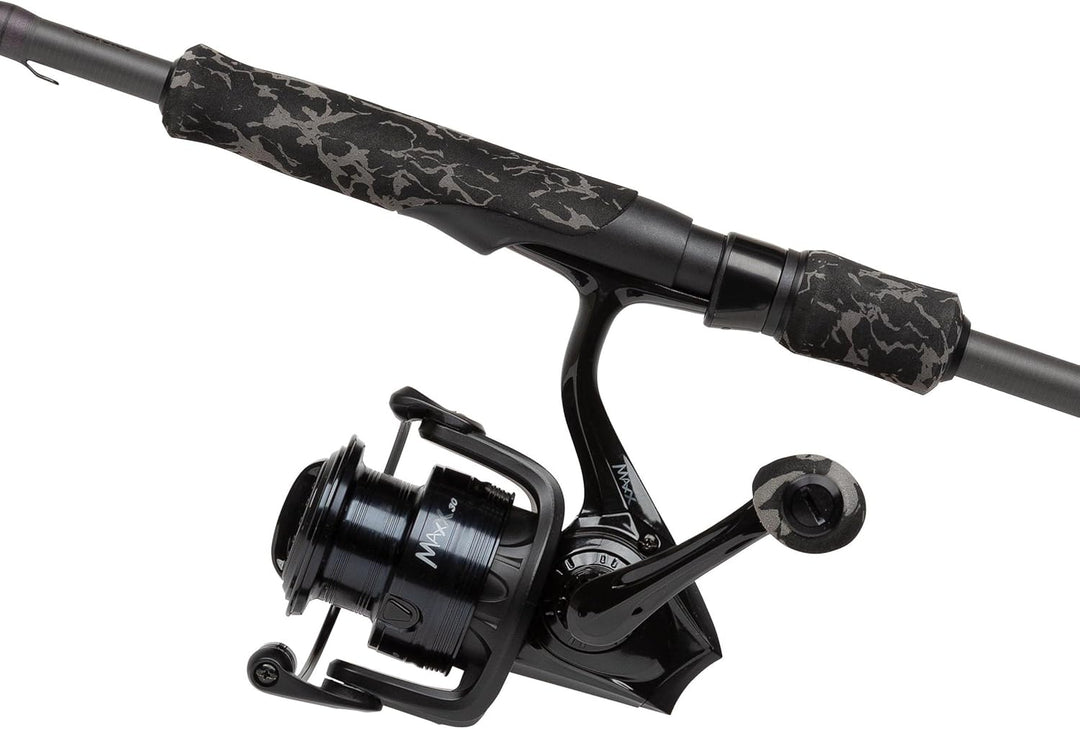 Abu Garcia MAX X BLACK OPS Spinnruten- und Rollen-Kombi-Setup – Köderangel-Spinn-Outfit 2.13 m |10-3
