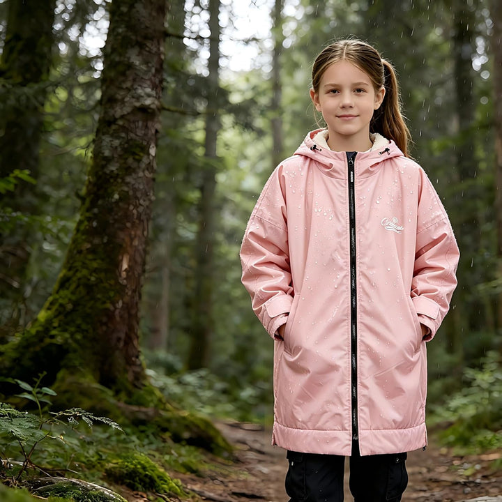 Catalonia Classy Wickelmantel Wasserdicht für Kinder, Wärmemantel Schwimmen mit Sherpa-Futter, Surf