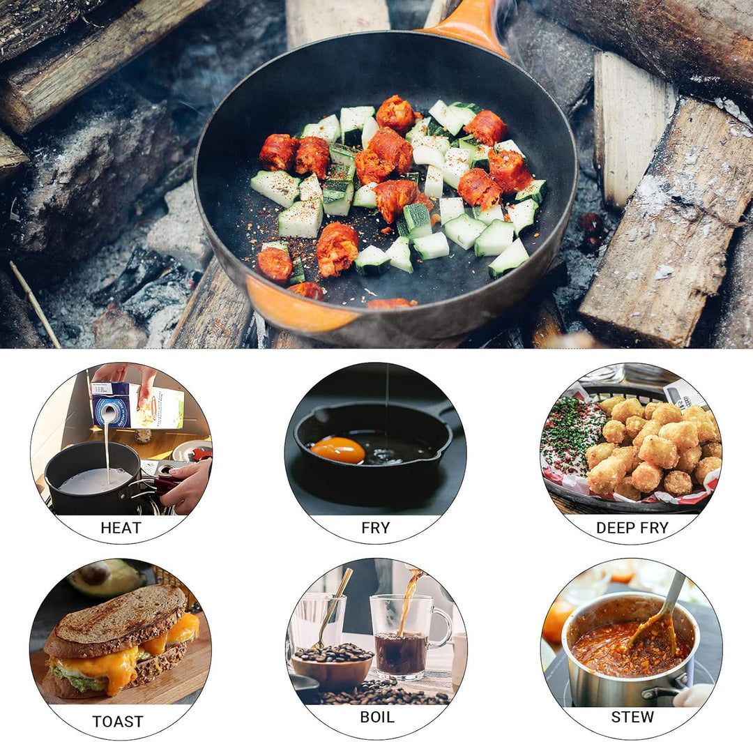 Bulin Camping Kochgeschirr Set,Outdoor Camping Kochset Aluminium,Camping Töpfe und Pfannen für 1-2-4