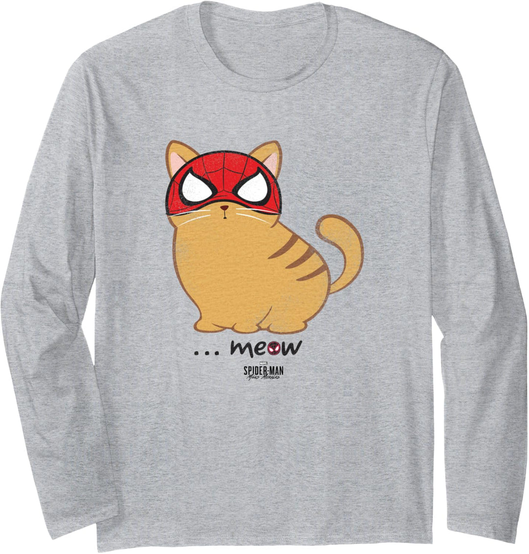 Marvel Spider-Man: Miles Morales Spider-Cat Simple Portrait Langarmshirt