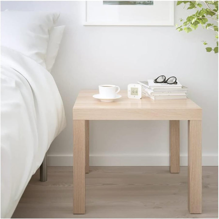 IKEA Lack Beistelltisch 55x55 cm in weiss gebeizter Eichenoptik