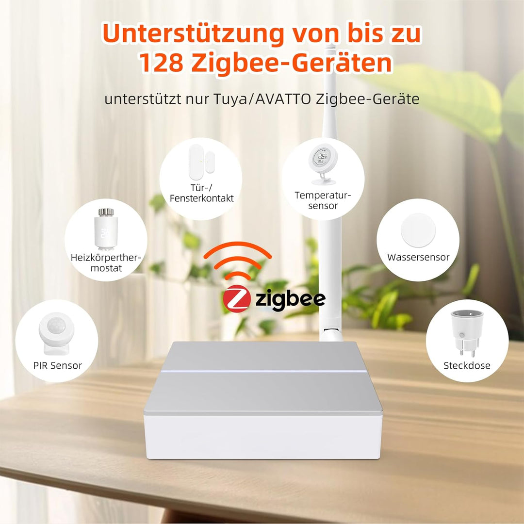AVATTO Zigbee Gateway, Tuya Zigbee Gateway hub, über Smart Life-App Fernbedienung, (nur für Tuya und