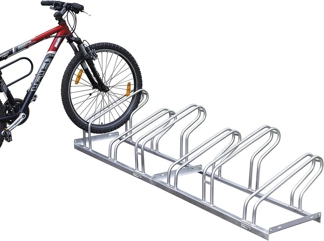 eurokraft | Fahrradständer | Bügel aus 18 mm Stahlrohr | Radeinstellung einseitig | feuerverzinkt |