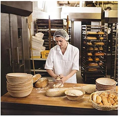 Gärkörbchen Oval 2er Set(Ø 25cm),Gärkorb Natürlichem Peddigrohrmit Banneton Proofing Basket Brotform